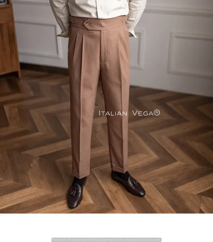 Italian Khakhi Signature Formal Gurkha Pants by ITALIAN VEGA®