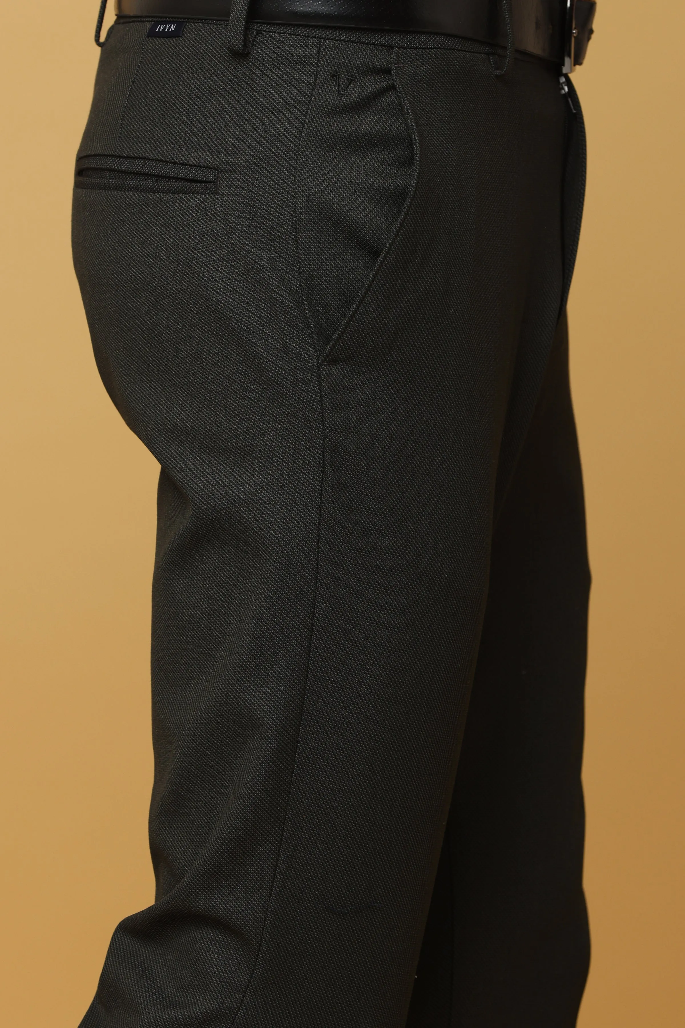 Ivyn Urbane Charcoal Black Formal Trousers