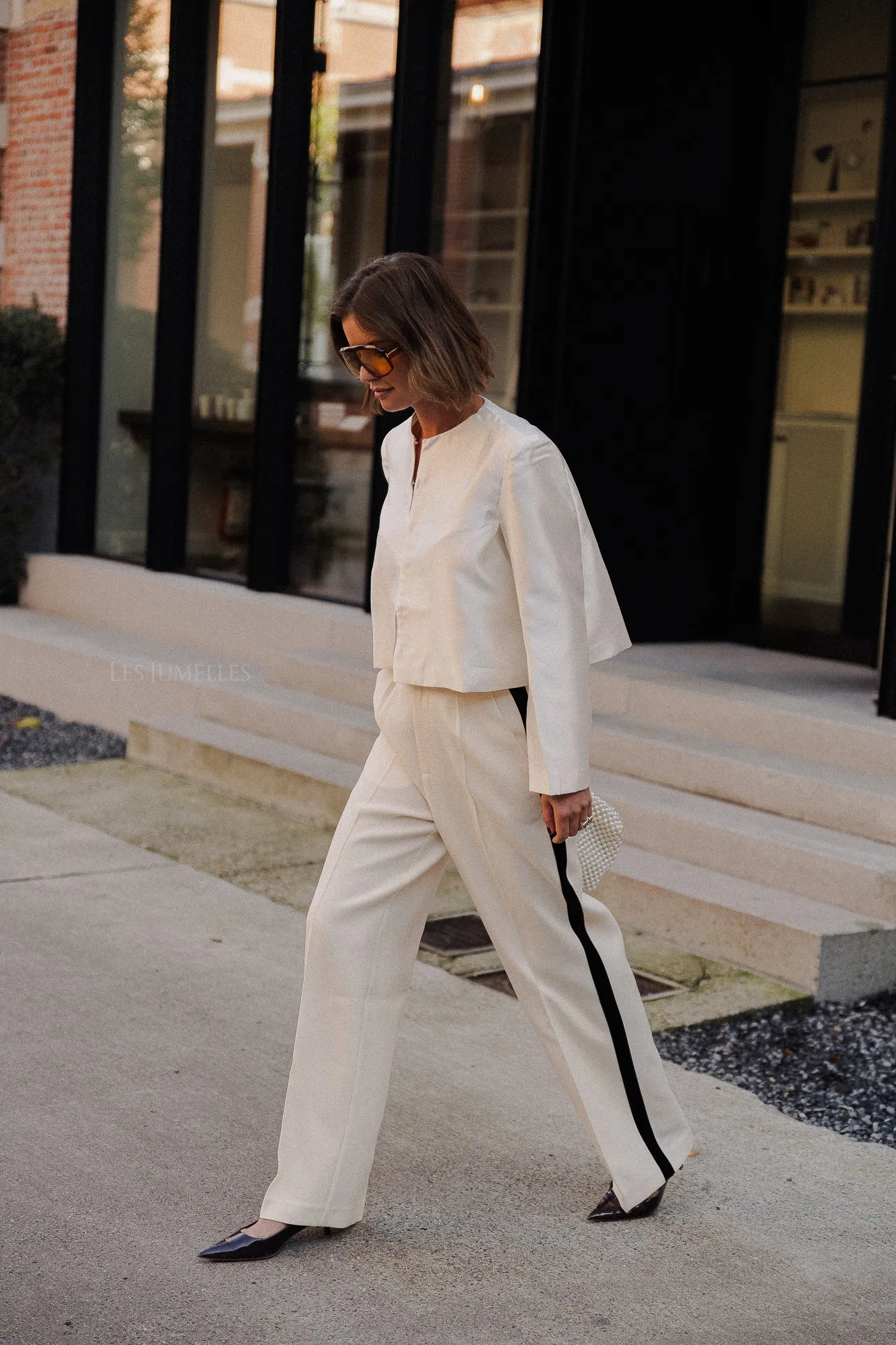 Malina classic tuxedo pants vanilla