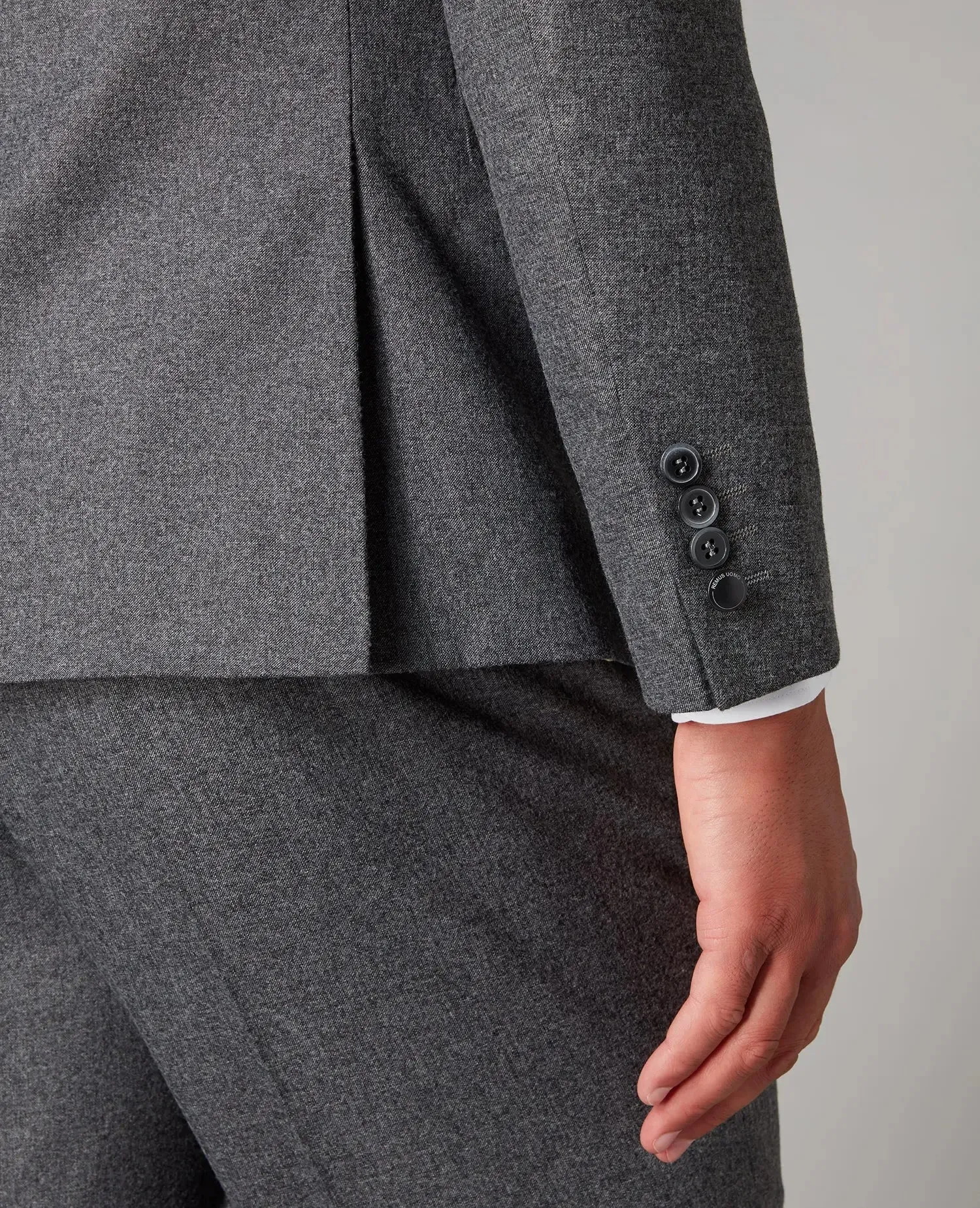 Mario Charcoal Grey Textured Suit Jacket