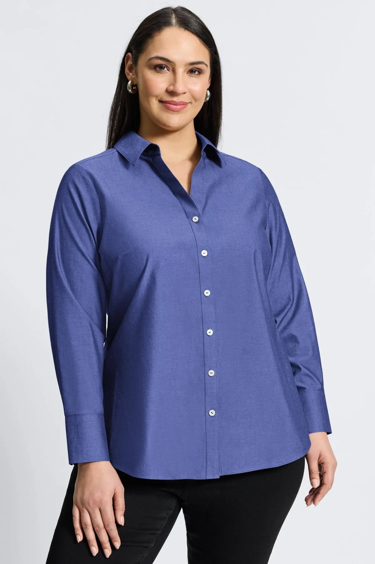 Mary Plus Essential Pinpoint No Iron Shirt