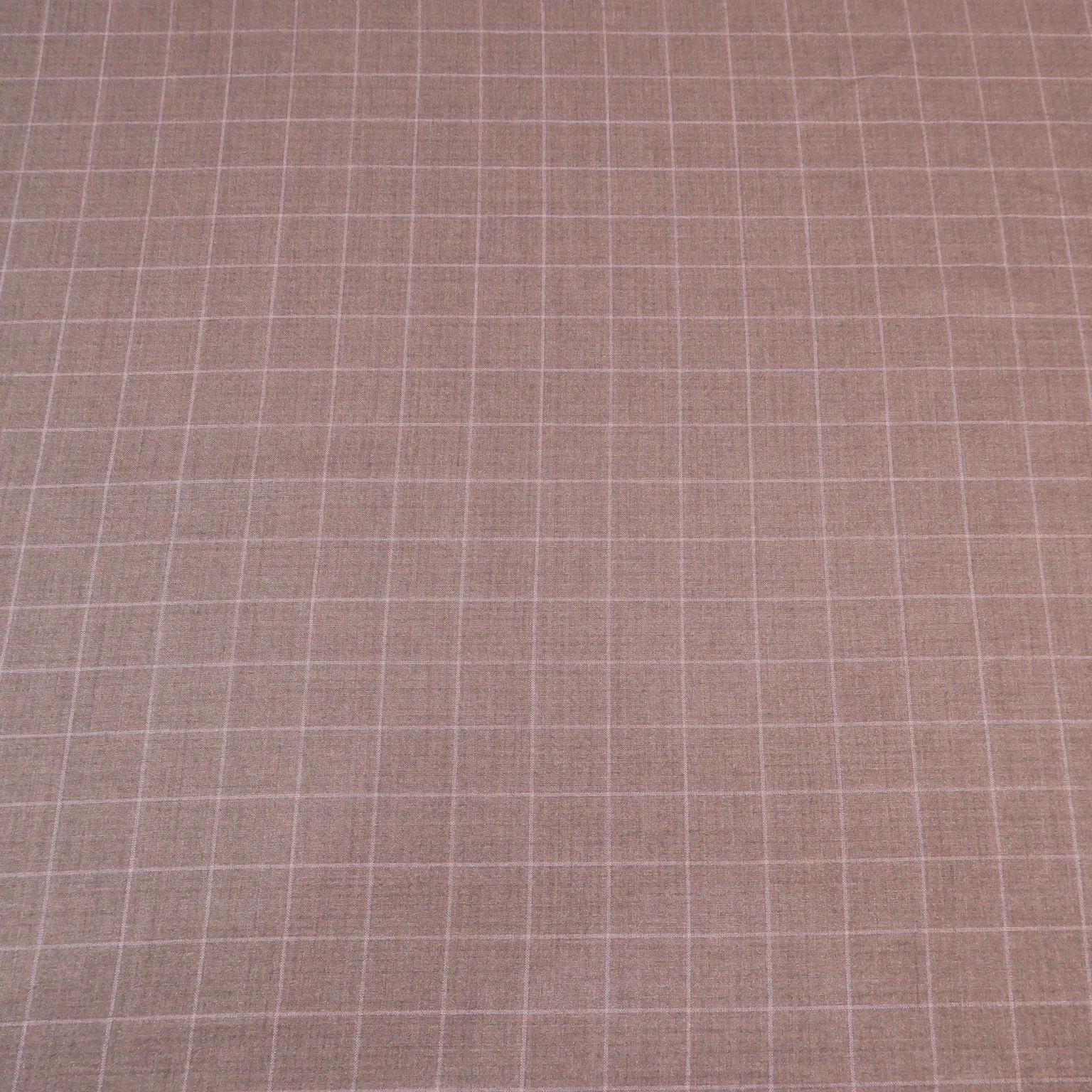 Medium Gray Windowpane Wool and Silk Dorsilk Jacketing Dormeuil Fabric