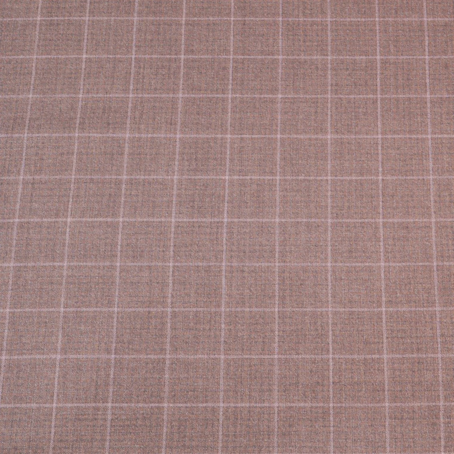 Medium Gray Windowpane Wool and Silk Dorsilk Jacketing Dormeuil Fabric