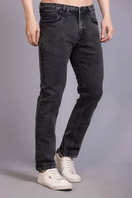 Men Slimfit Charcoal Grey Jeans