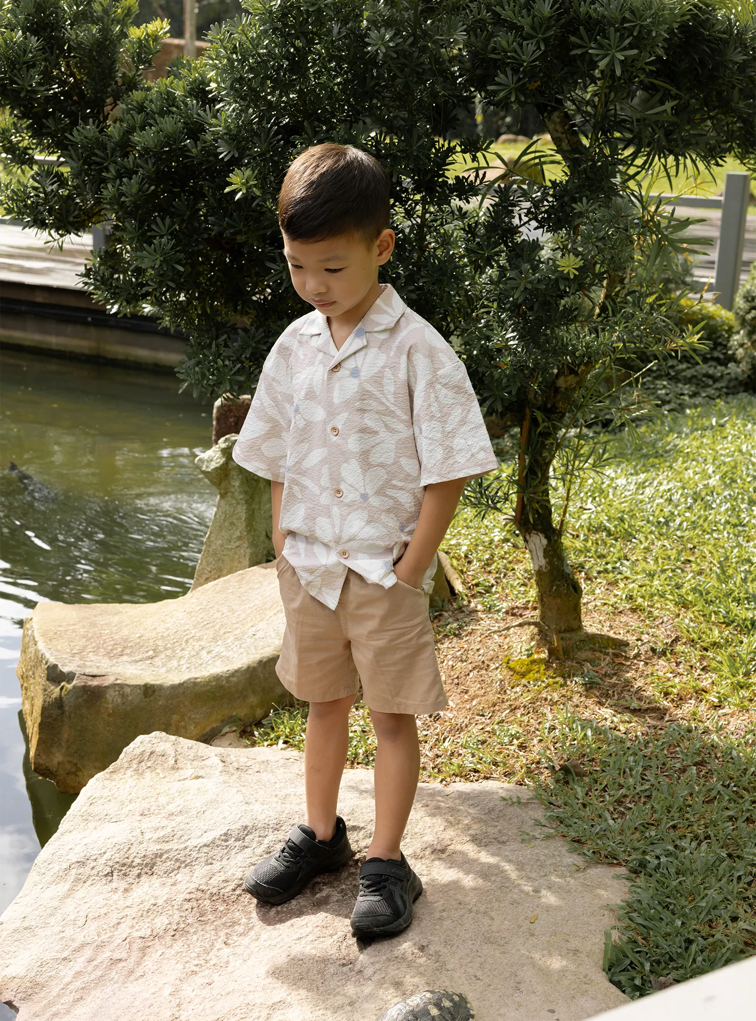 Mini Resort Shirt (Seersucker Field Cream)