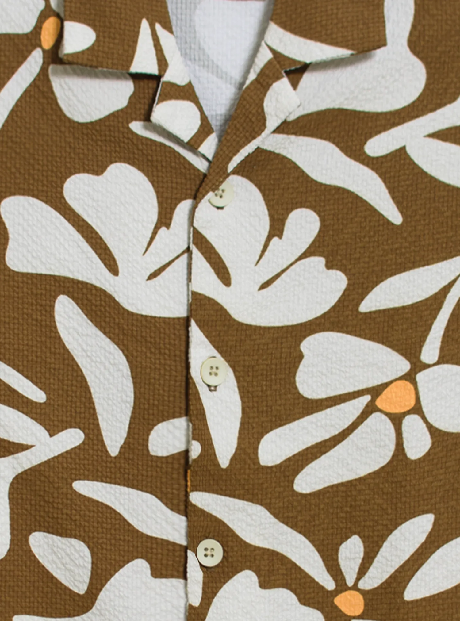 Mini Resort Shirt (Seersucker Field Mocha)