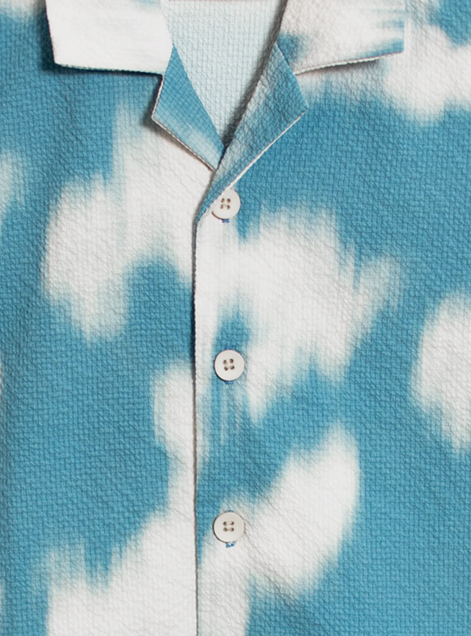 Mini Resort Shirt (Seersucker Sky)