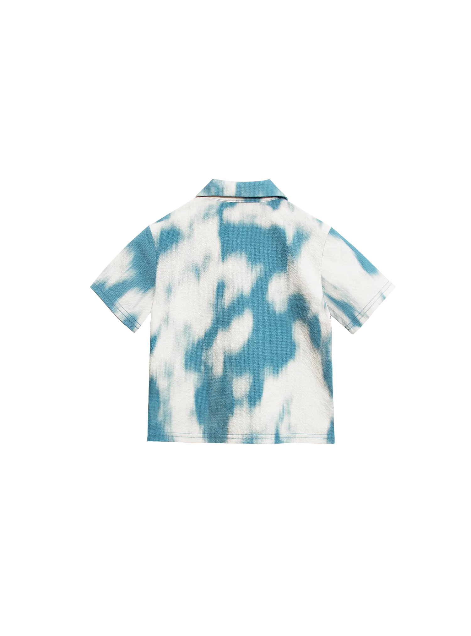 Mini Resort Shirt (Seersucker Sky)