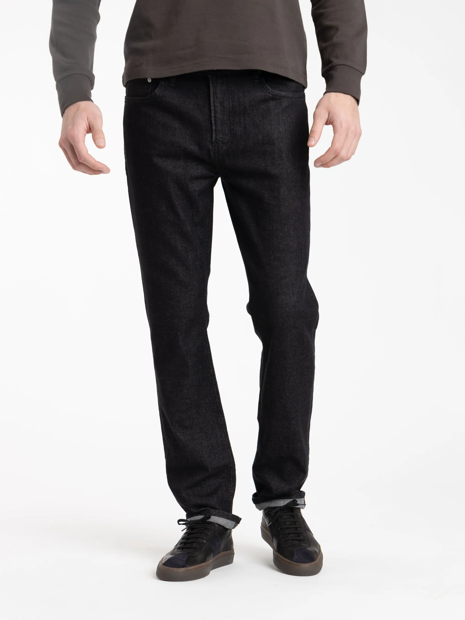 Modern Straight Jeans in Black Rinse