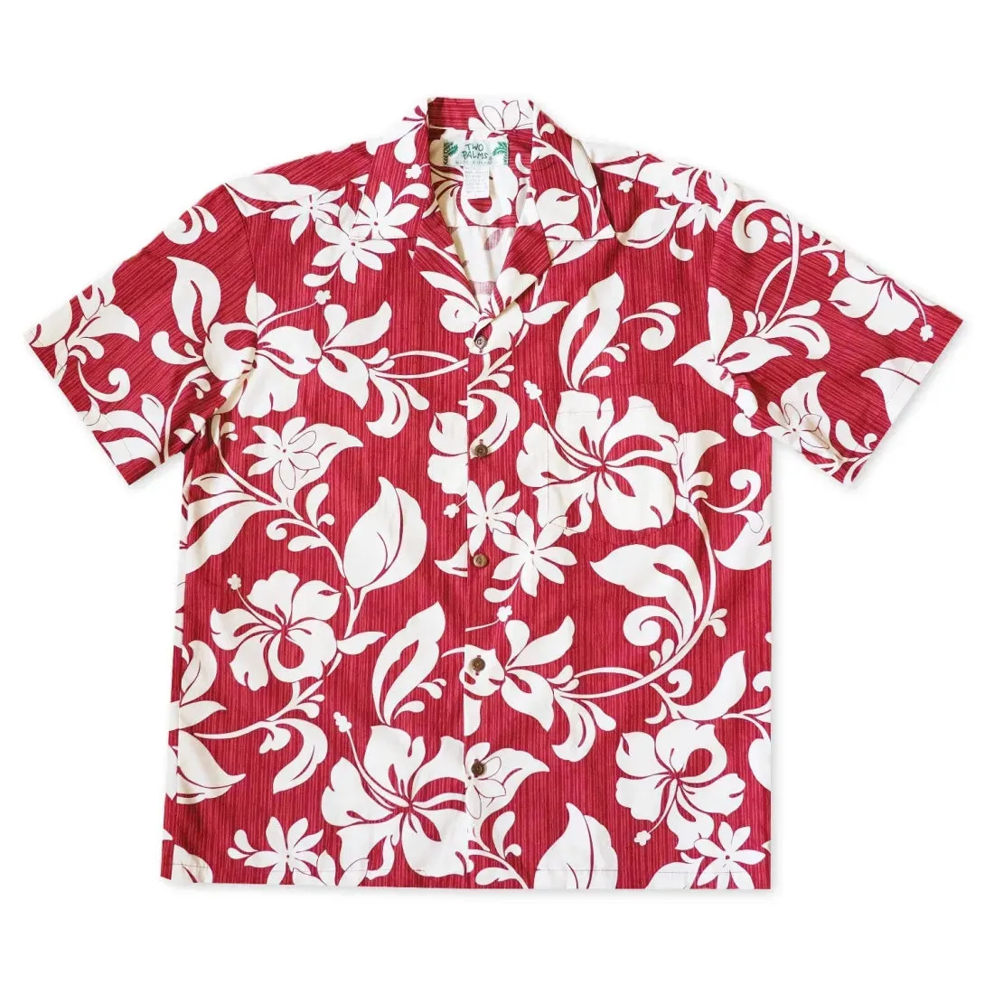 Nanakuli Red Hawaiian Cotton Shirt