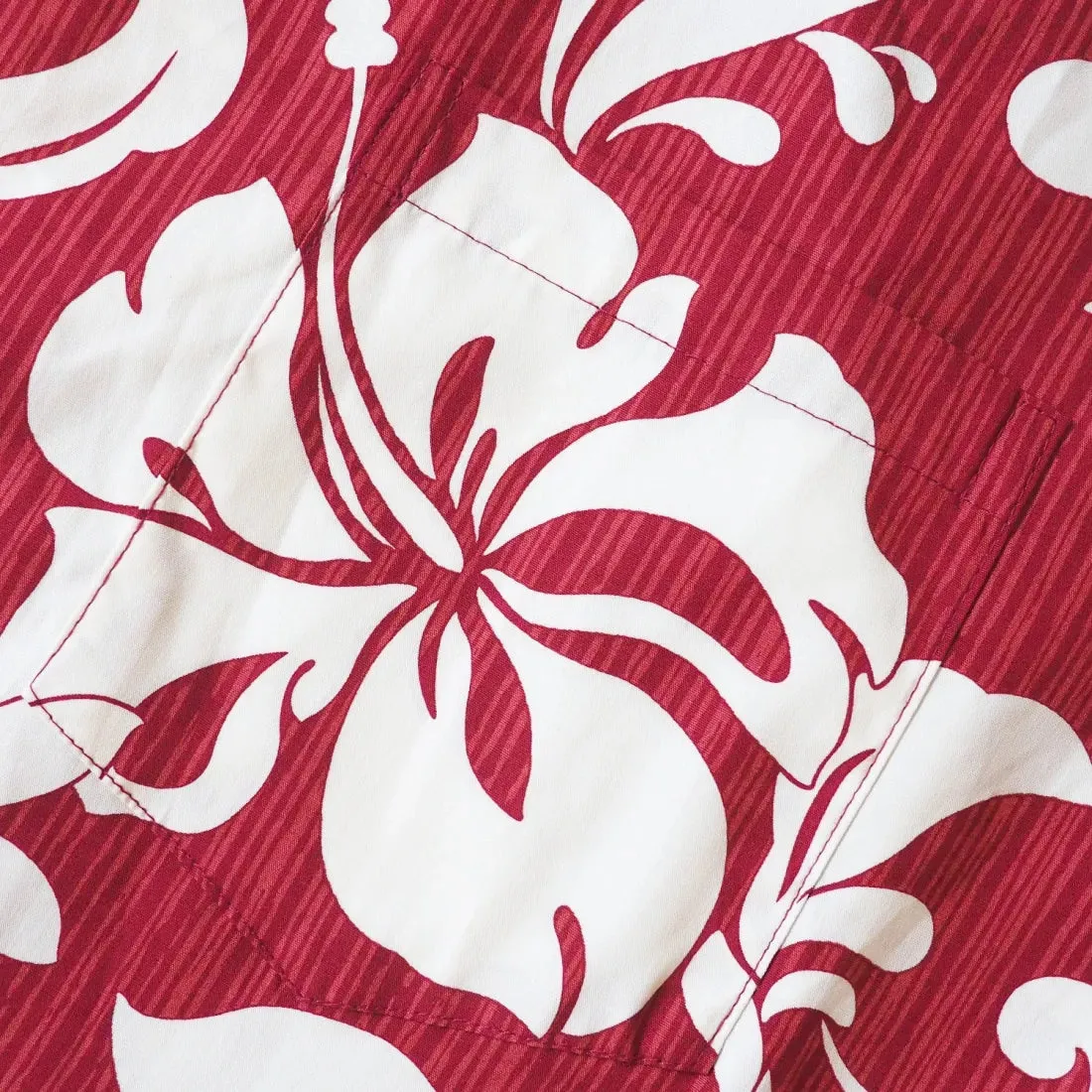 Nanakuli Red Hawaiian Cotton Shirt