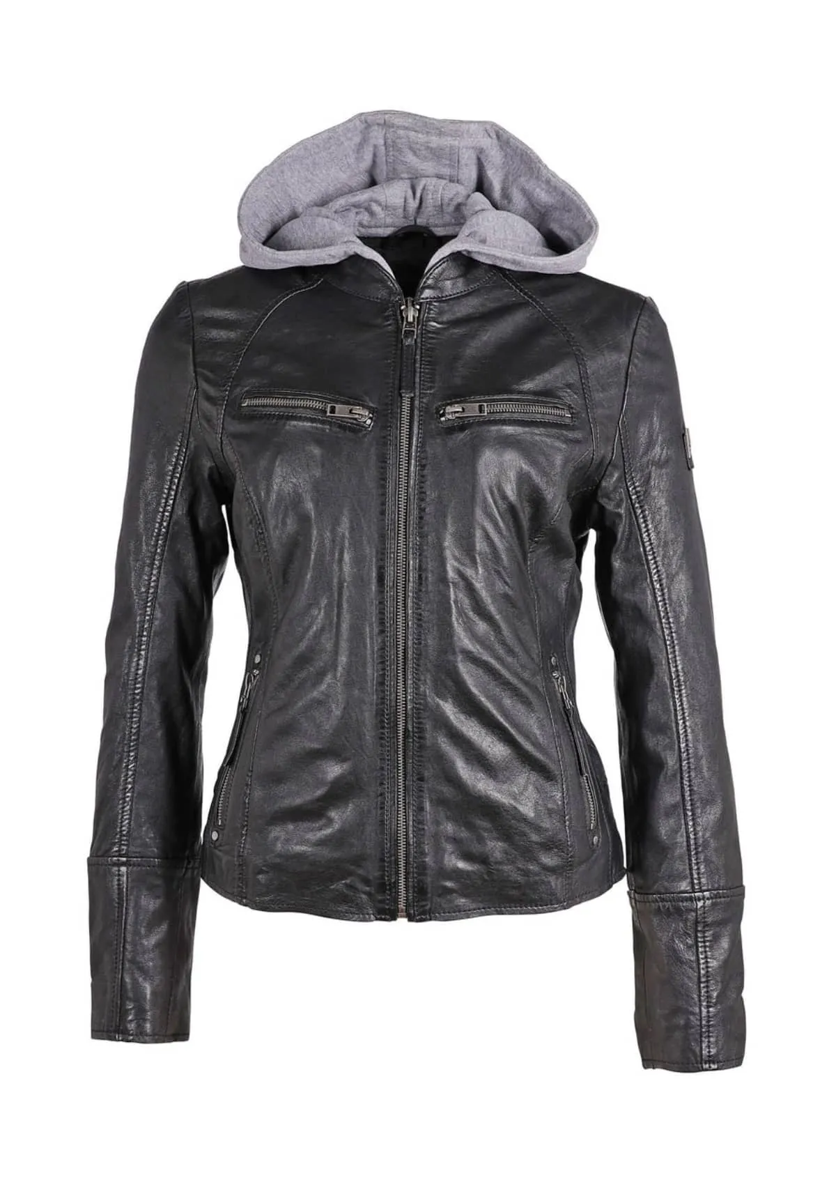 Nola Hooded Leather Jacket