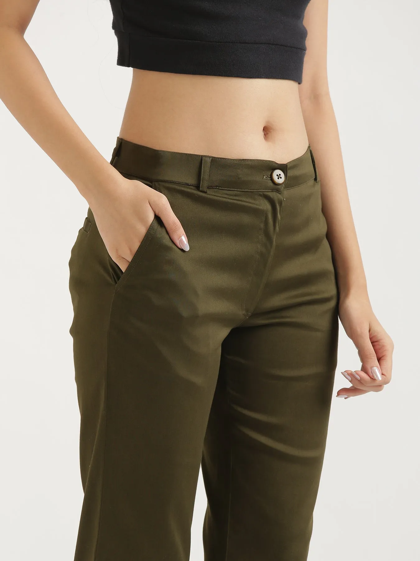 Olive Green Formal Pant