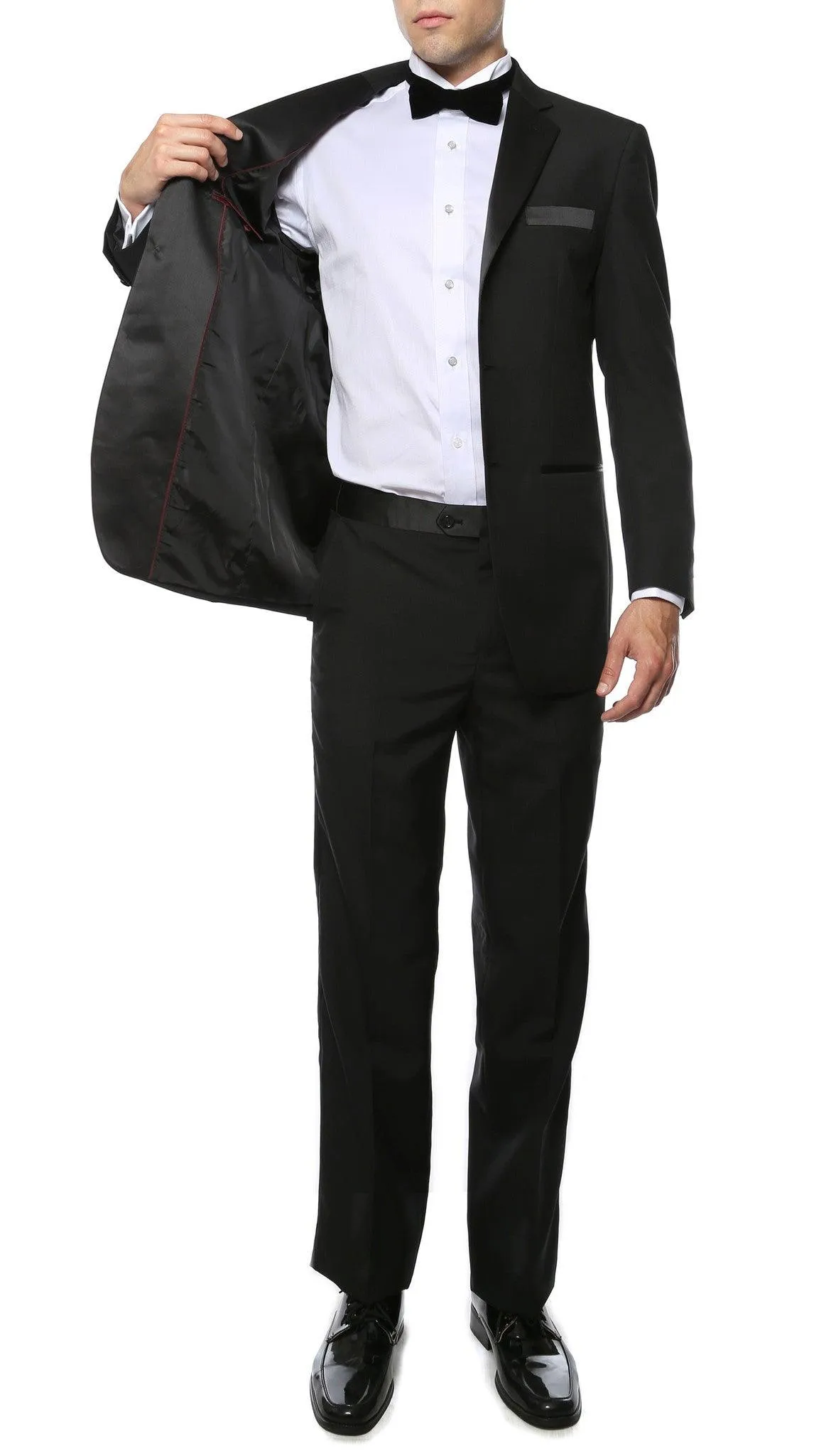 Paul Lorenzo MMTUX Black Regular Fit 2pc Tuxedo