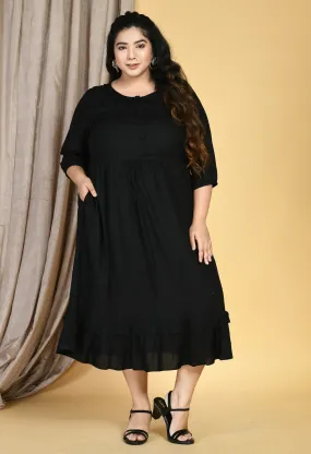 Plus Size Plus Size Black Midi Dress