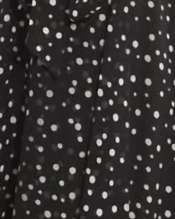 Polka Dot Print Dress In Black/White | Black/White