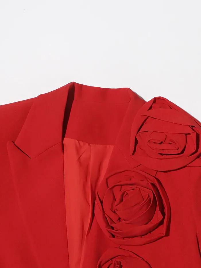 Pre Order: Scarlet 3D Roses Blazer