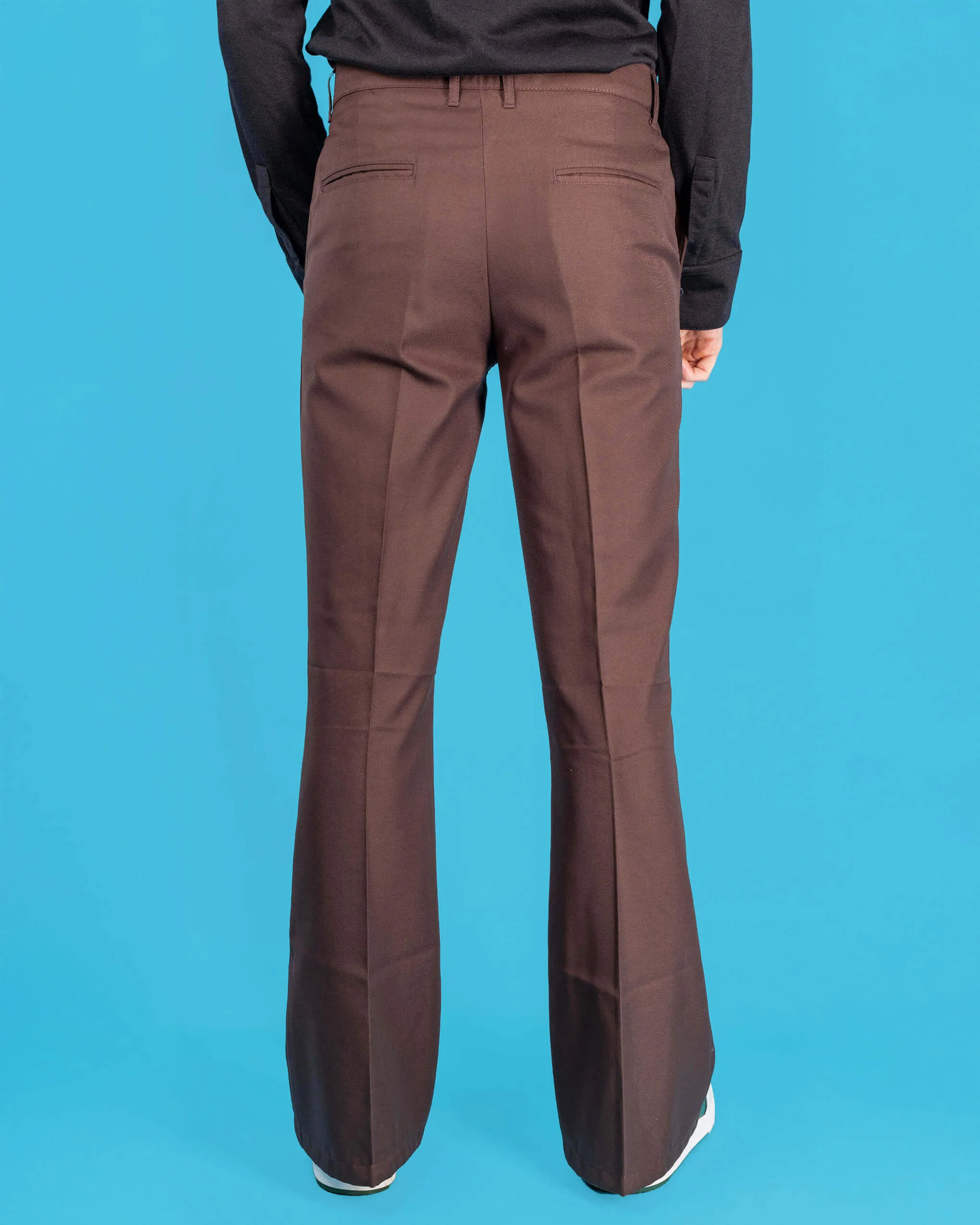 Presley Brown Bell Bottom Trouser Slacks