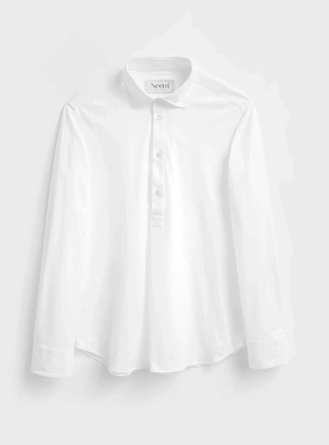 Recycled Italian White Popover Shirt