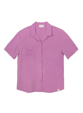 Resort Shirt (Seersucker Bow Guava)