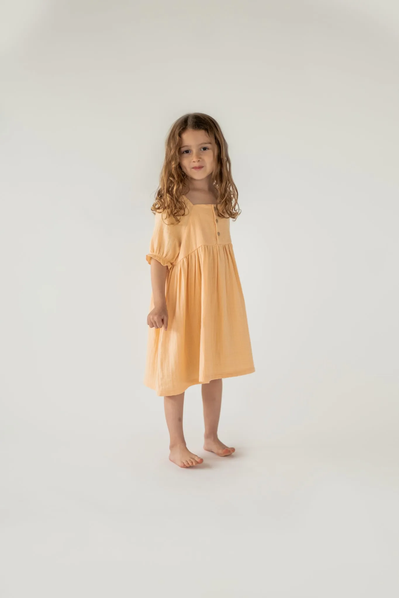 Salmon Muslin Dress