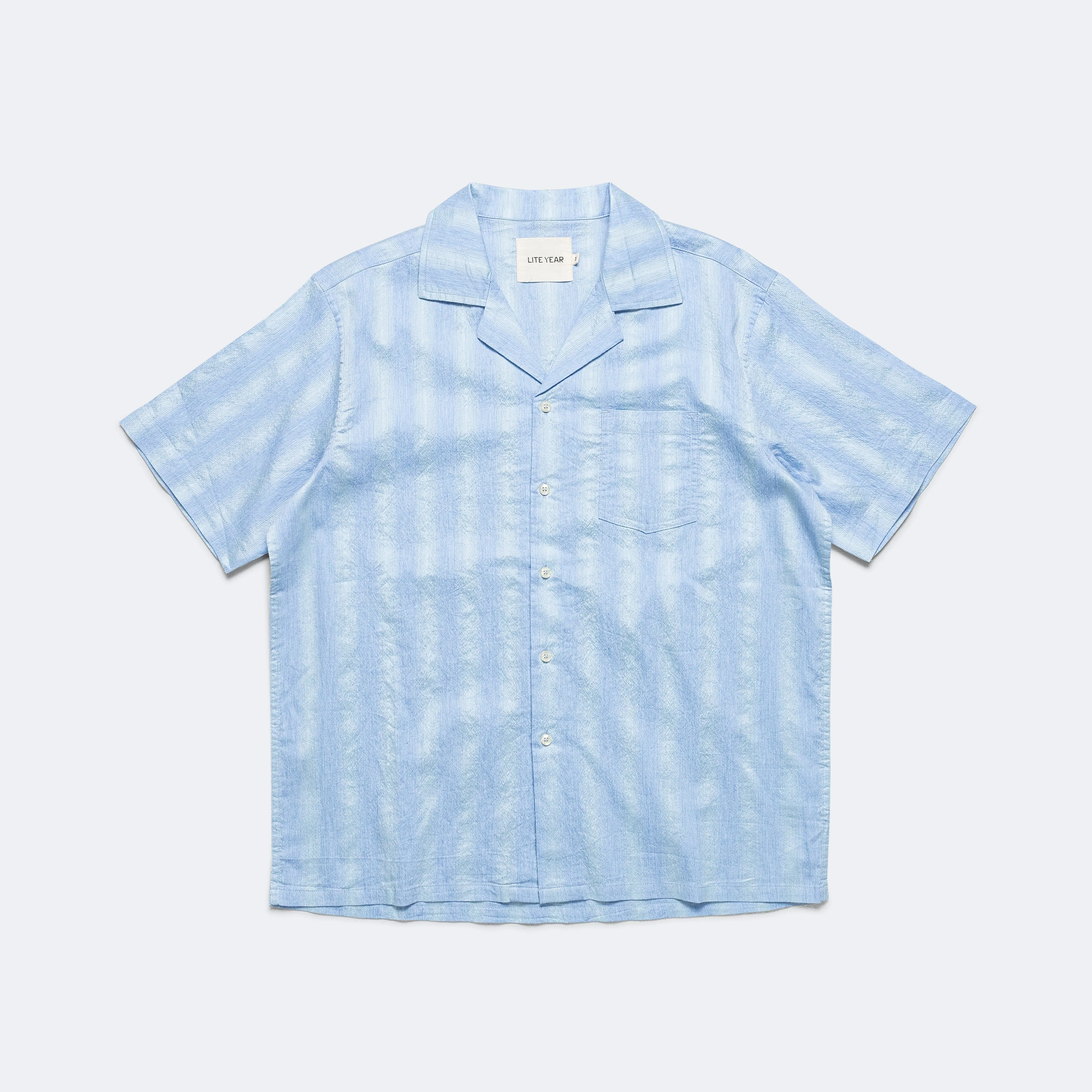 Short Sleeve Camp Collar - Blue Ombre