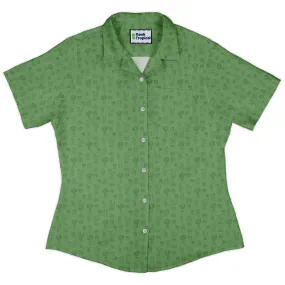 Simple Cactus Curvy Button Up Shirt