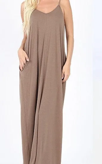 Summer Breeze Maxi Dress| Mocha-Curvy