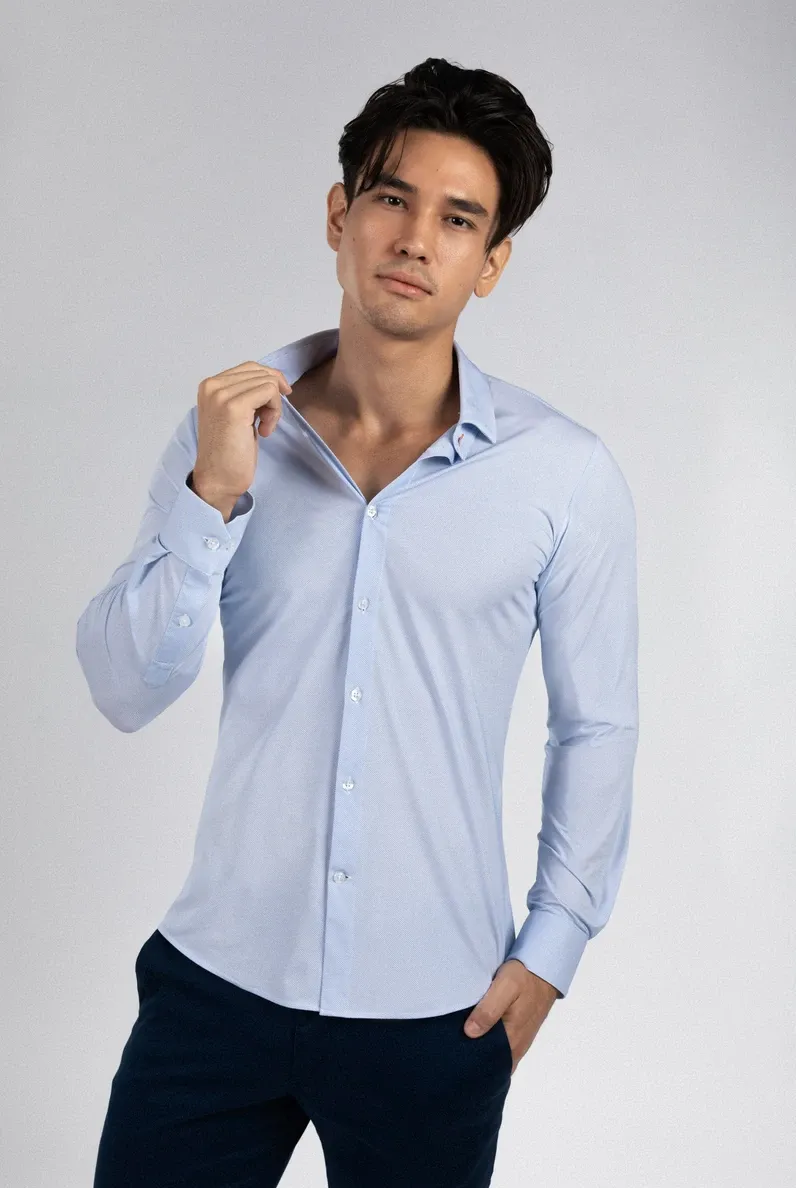 TAKE IT BREEZY SHIRT IN SKY BLUE