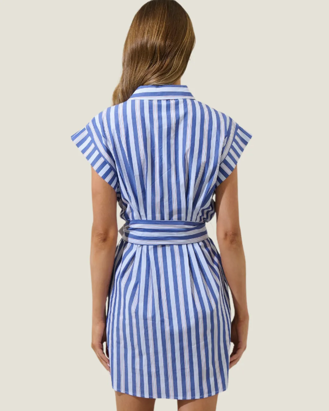 The Chatham: Short Sleeve Stripe Mini Dress