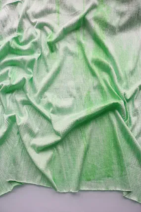 Tie Dye Spring Green Knit Gauze