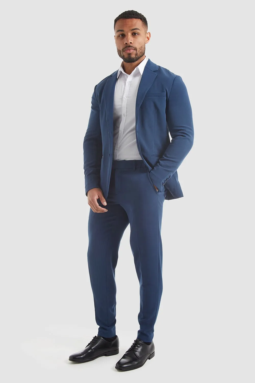 True Athletic Fit Tech Suit Pants In Navy