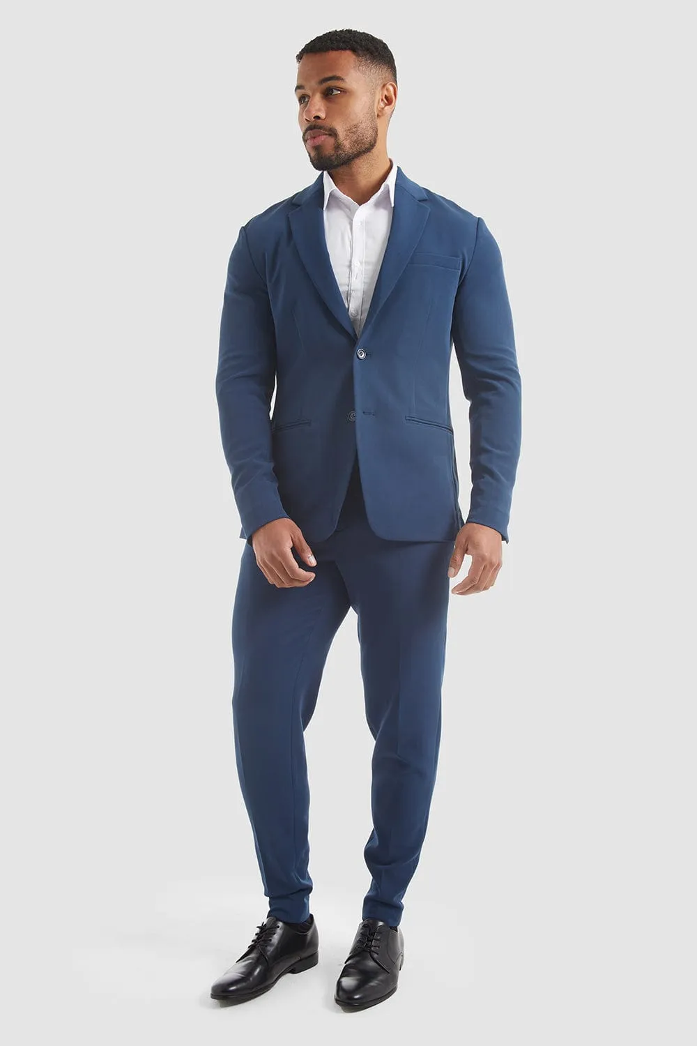 True Athletic Fit Tech Suit Pants In Navy