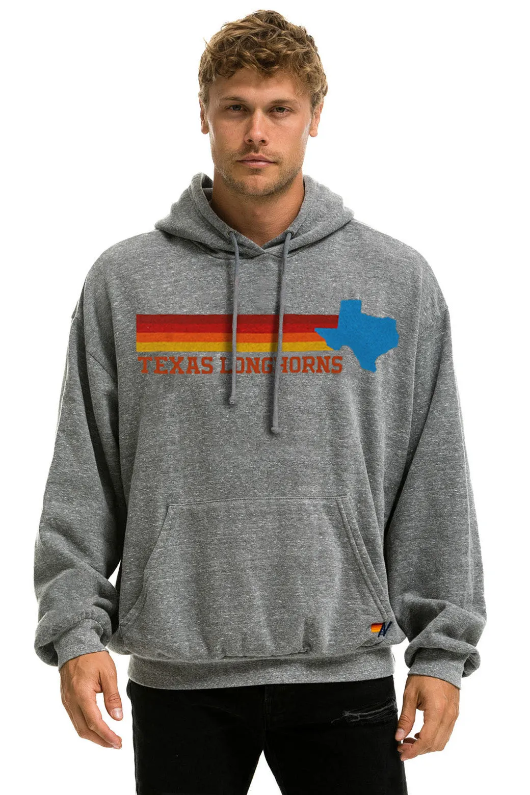 UNIVERSITY OF TEXAS STATE LOGO PULLOVER HOODIE RELAXED - HEATHER