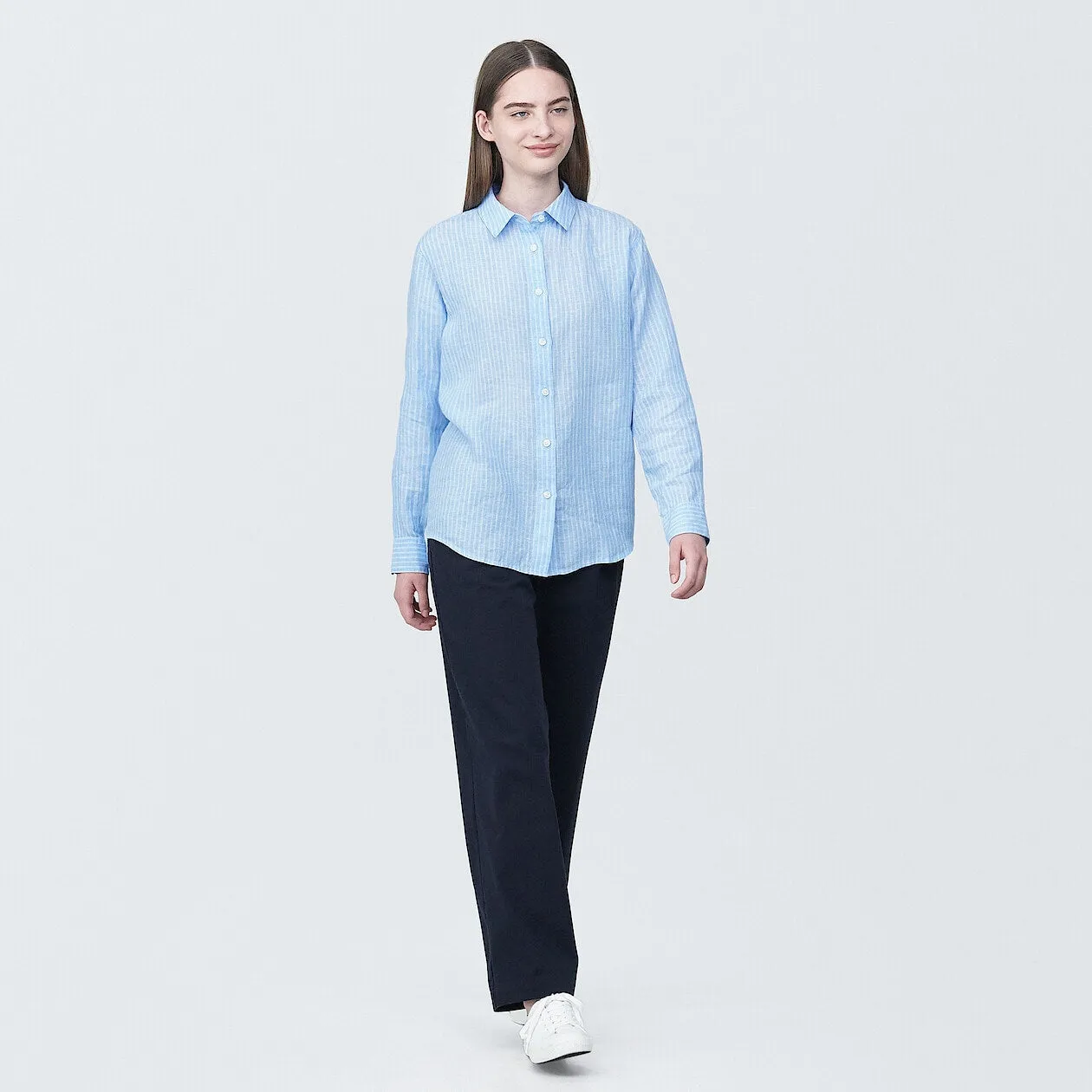 Washed Linen Long Sleeve Shirt