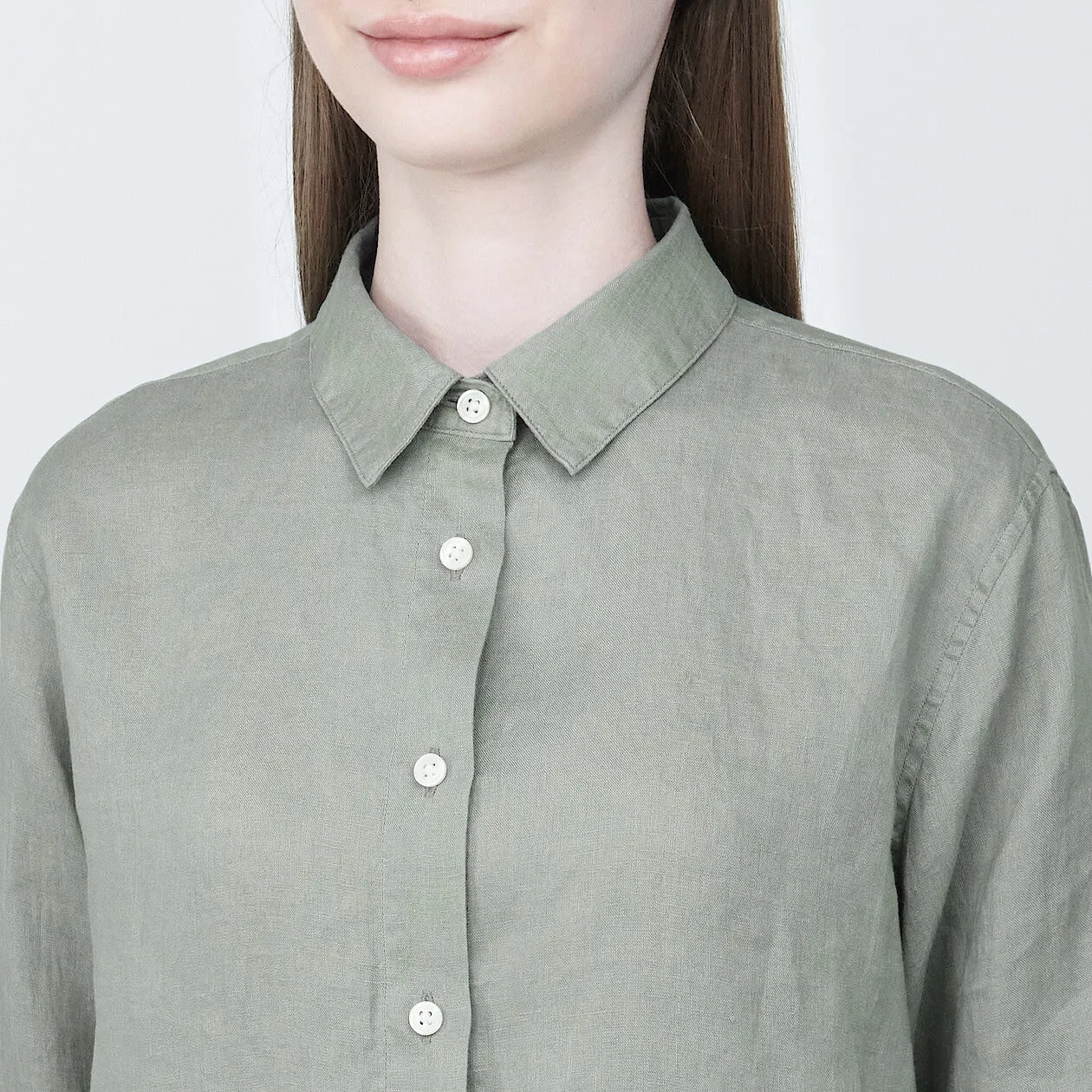 Washed Linen Long Sleeve Shirt