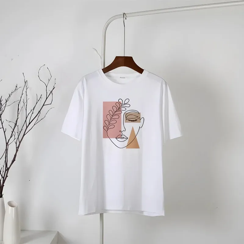 Woman Face Minimal Tee