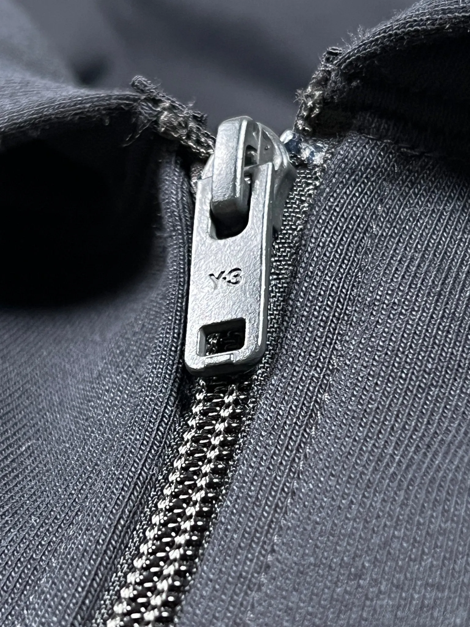 Y-3 JE9278 Logo Zip Hoodie Black