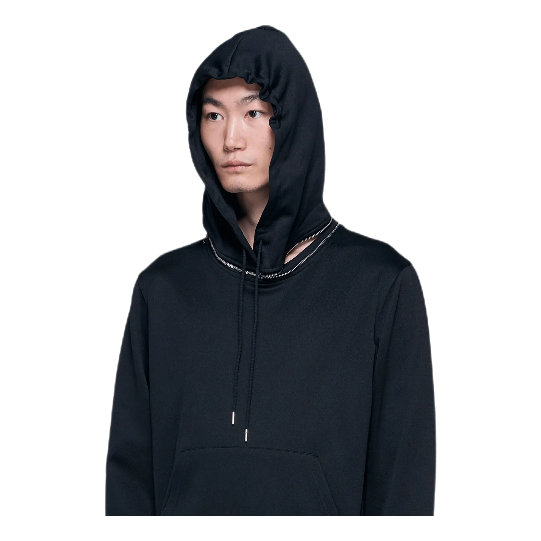 Zip Away Hoodie Black